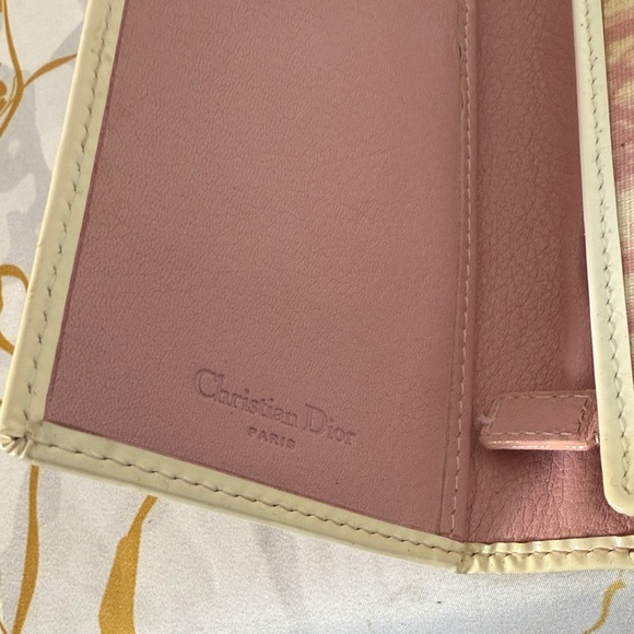 Dior Pink and Cream Monogram Wallet - Picture 5 of 10